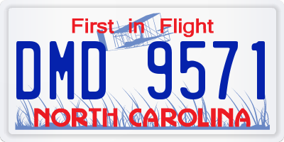 NC license plate DMD9571