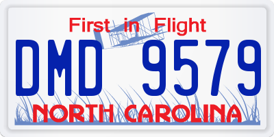 NC license plate DMD9579