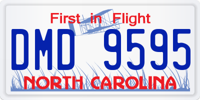 NC license plate DMD9595