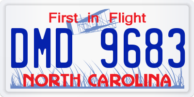 NC license plate DMD9683