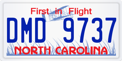 NC license plate DMD9737