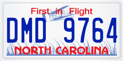 NC license plate DMD9764