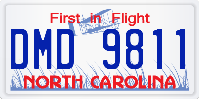 NC license plate DMD9811
