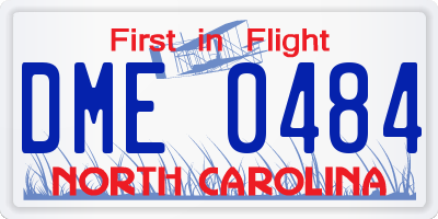 NC license plate DME0484
