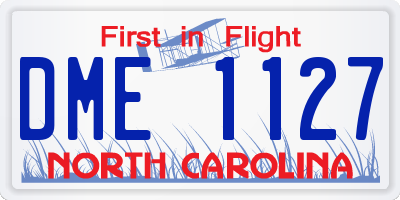 NC license plate DME1127