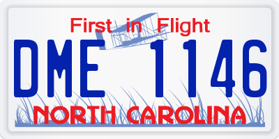 NC license plate DME1146