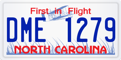 NC license plate DME1279