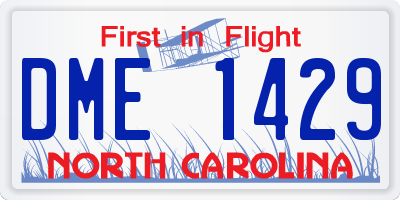 NC license plate DME1429