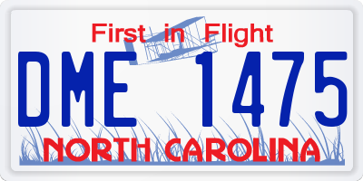 NC license plate DME1475
