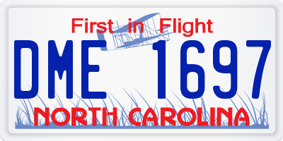 NC license plate DME1697
