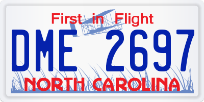 NC license plate DME2697