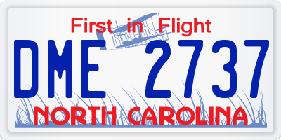 NC license plate DME2737