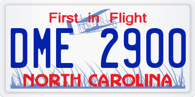NC license plate DME2900