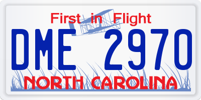 NC license plate DME2970
