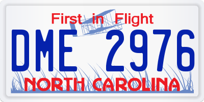 NC license plate DME2976