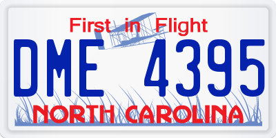NC license plate DME4395