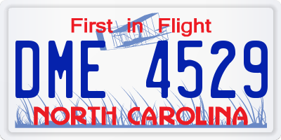 NC license plate DME4529