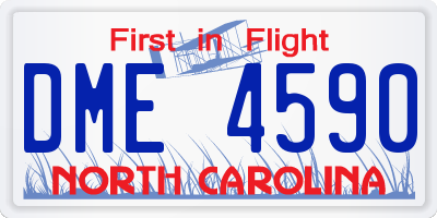 NC license plate DME4590