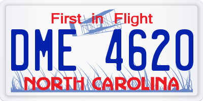 NC license plate DME4620