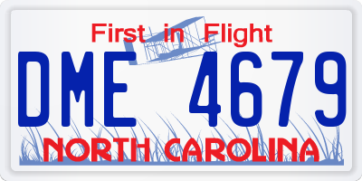 NC license plate DME4679