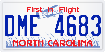 NC license plate DME4683