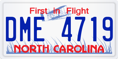 NC license plate DME4719