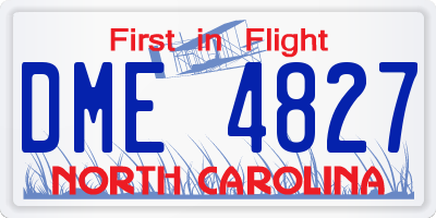 NC license plate DME4827