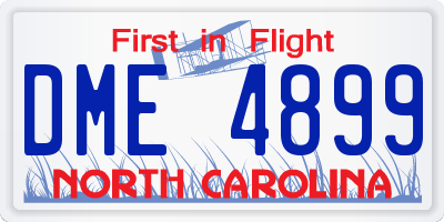 NC license plate DME4899