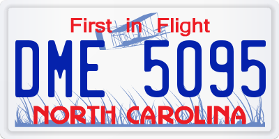 NC license plate DME5095