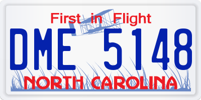 NC license plate DME5148