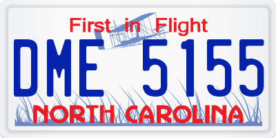 NC license plate DME5155