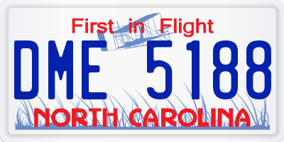 NC license plate DME5188