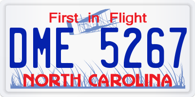 NC license plate DME5267