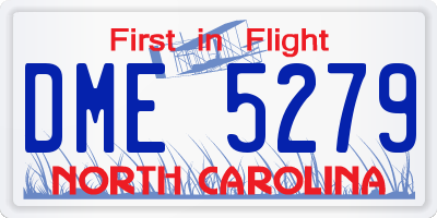 NC license plate DME5279