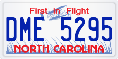 NC license plate DME5295