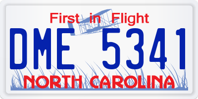 NC license plate DME5341