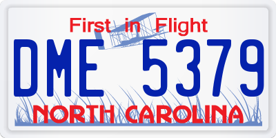 NC license plate DME5379