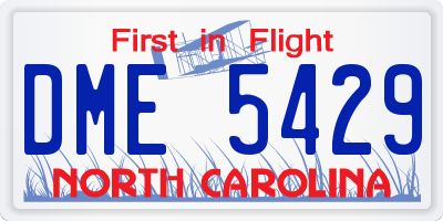 NC license plate DME5429