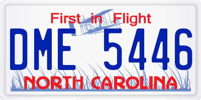 NC license plate DME5446