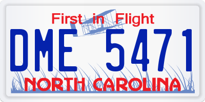 NC license plate DME5471