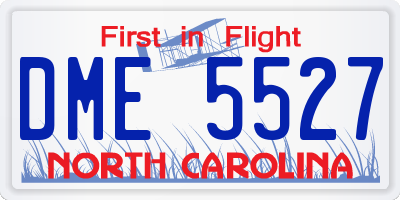 NC license plate DME5527