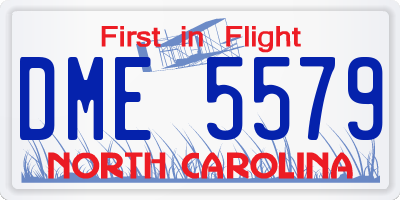 NC license plate DME5579