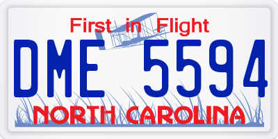 NC license plate DME5594