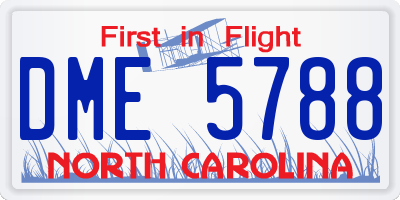 NC license plate DME5788