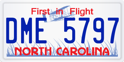 NC license plate DME5797