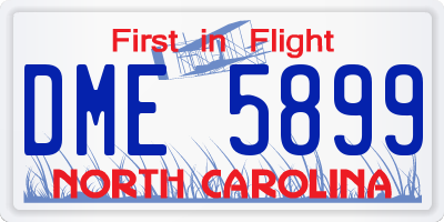 NC license plate DME5899