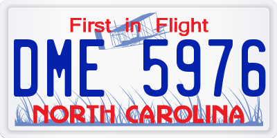 NC license plate DME5976