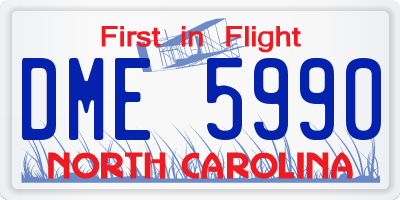 NC license plate DME5990