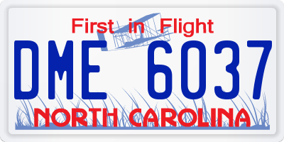 NC license plate DME6037