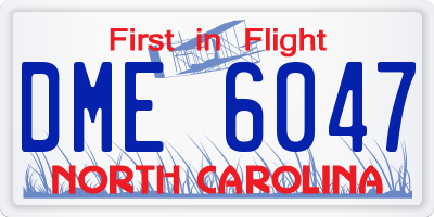 NC license plate DME6047